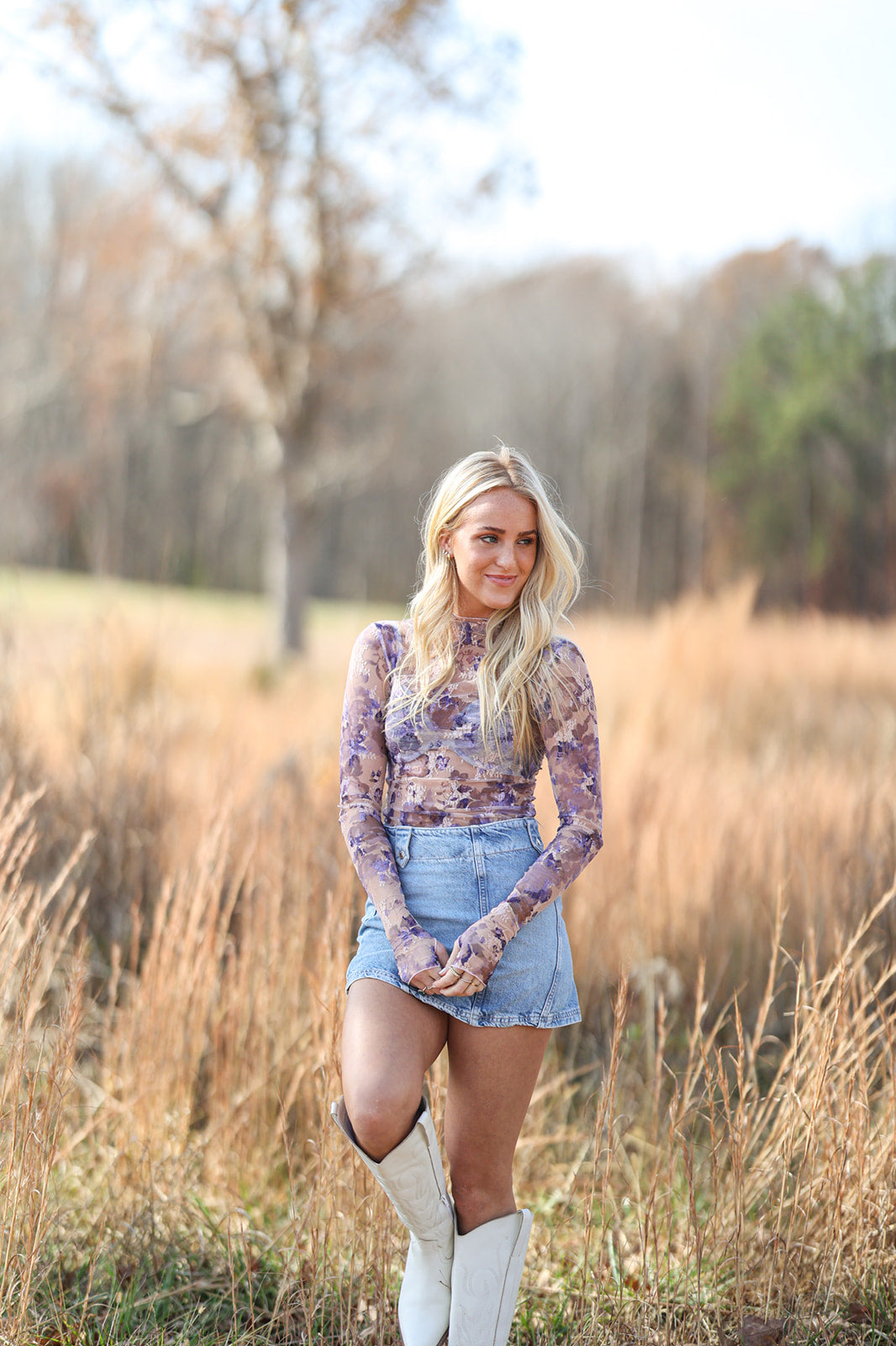 Printed Lady Lux Top - Fallen Rose Combo FREE PEOPLE