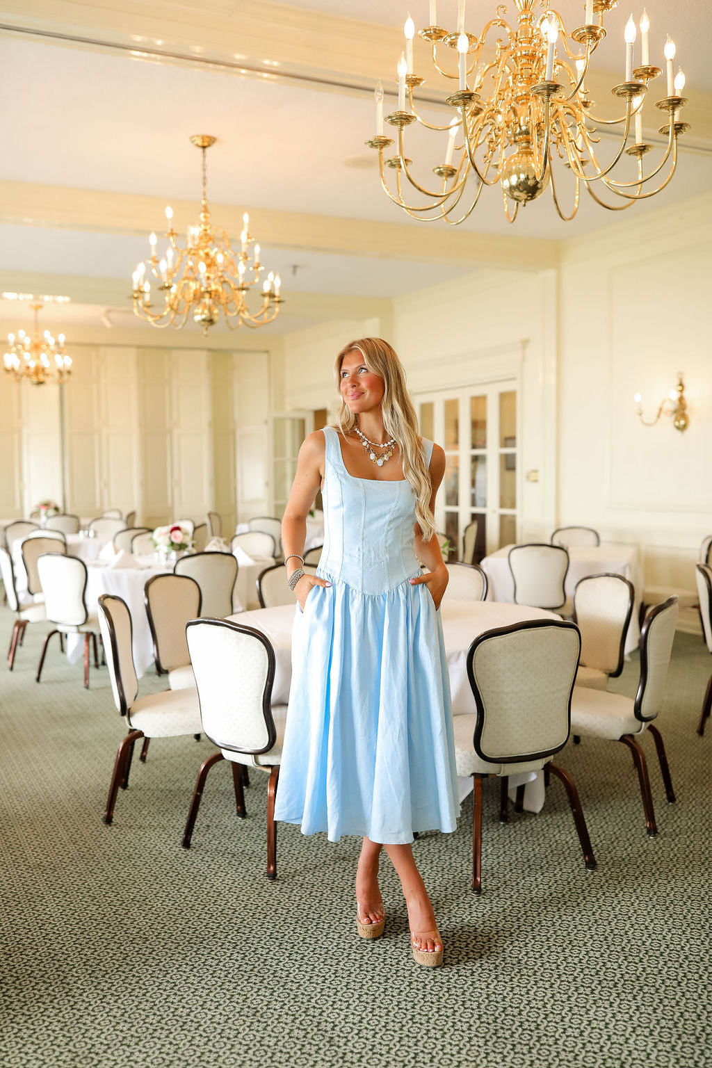Thierry Midi Dress - Blue