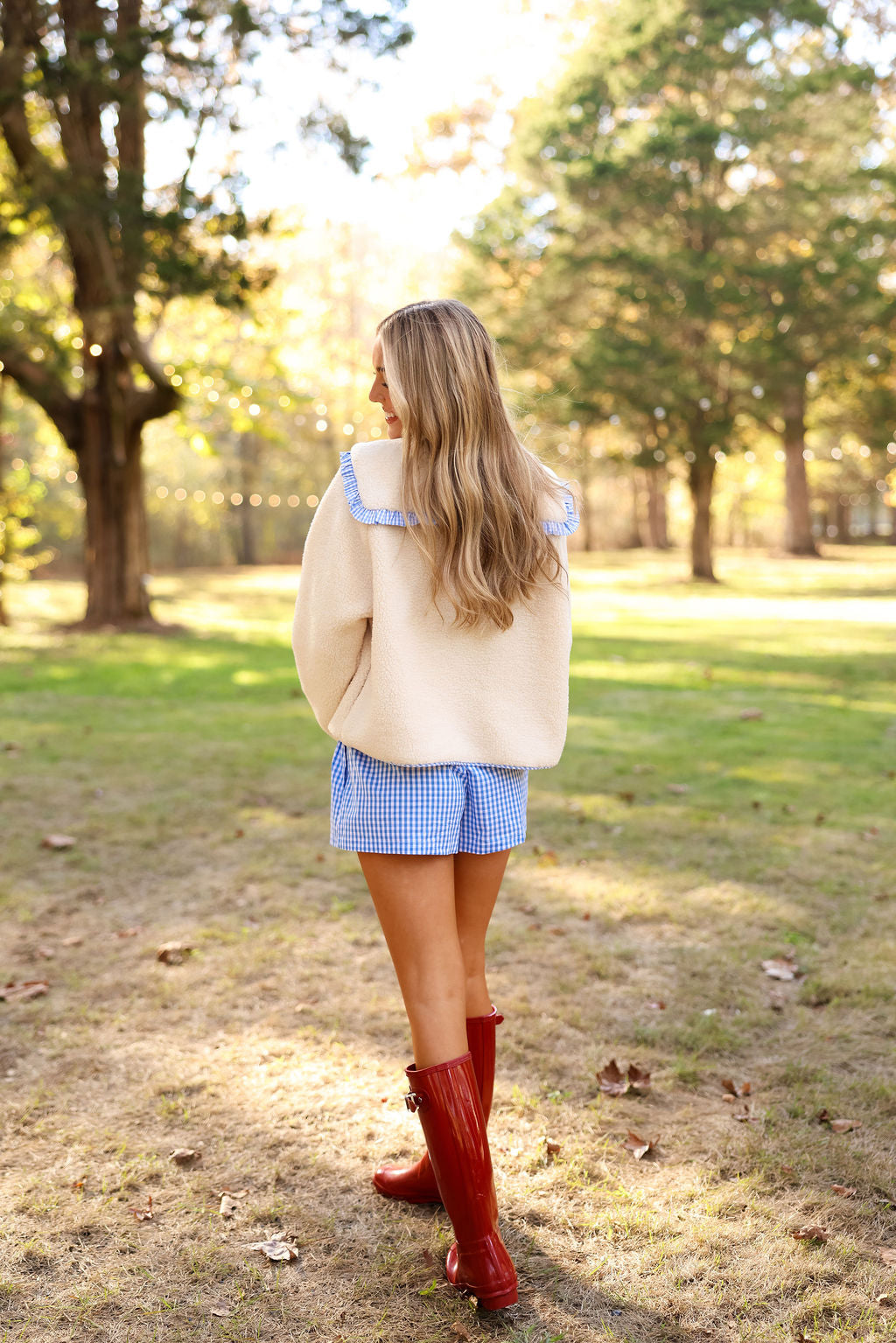 Pippa Jacket - Blue Gingham