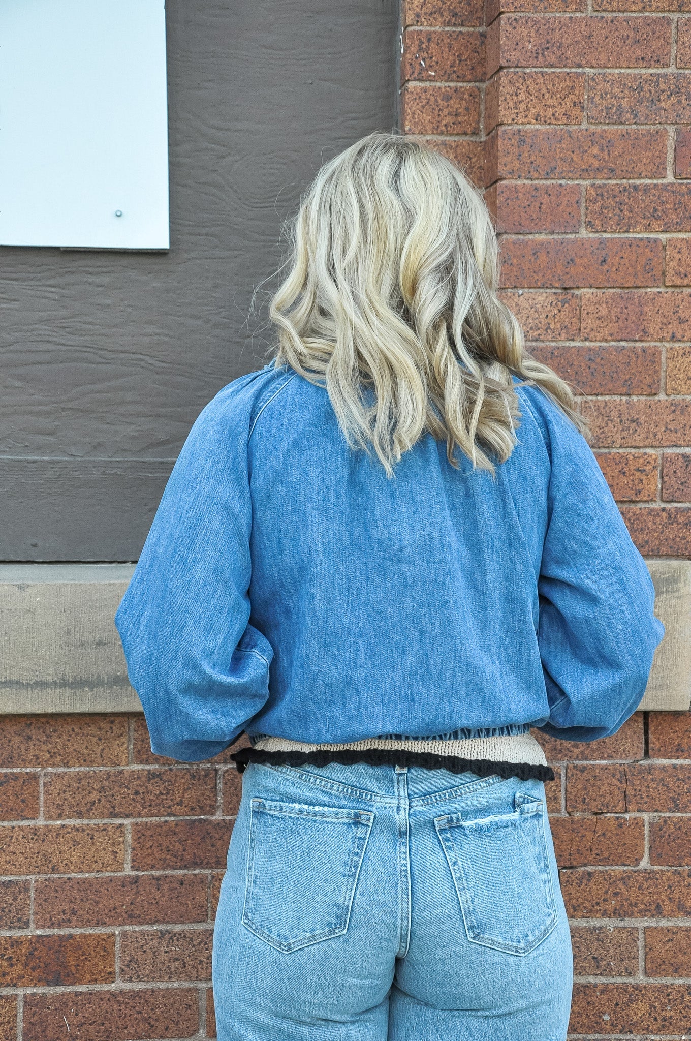 Chic Denim Ruffle Jacket