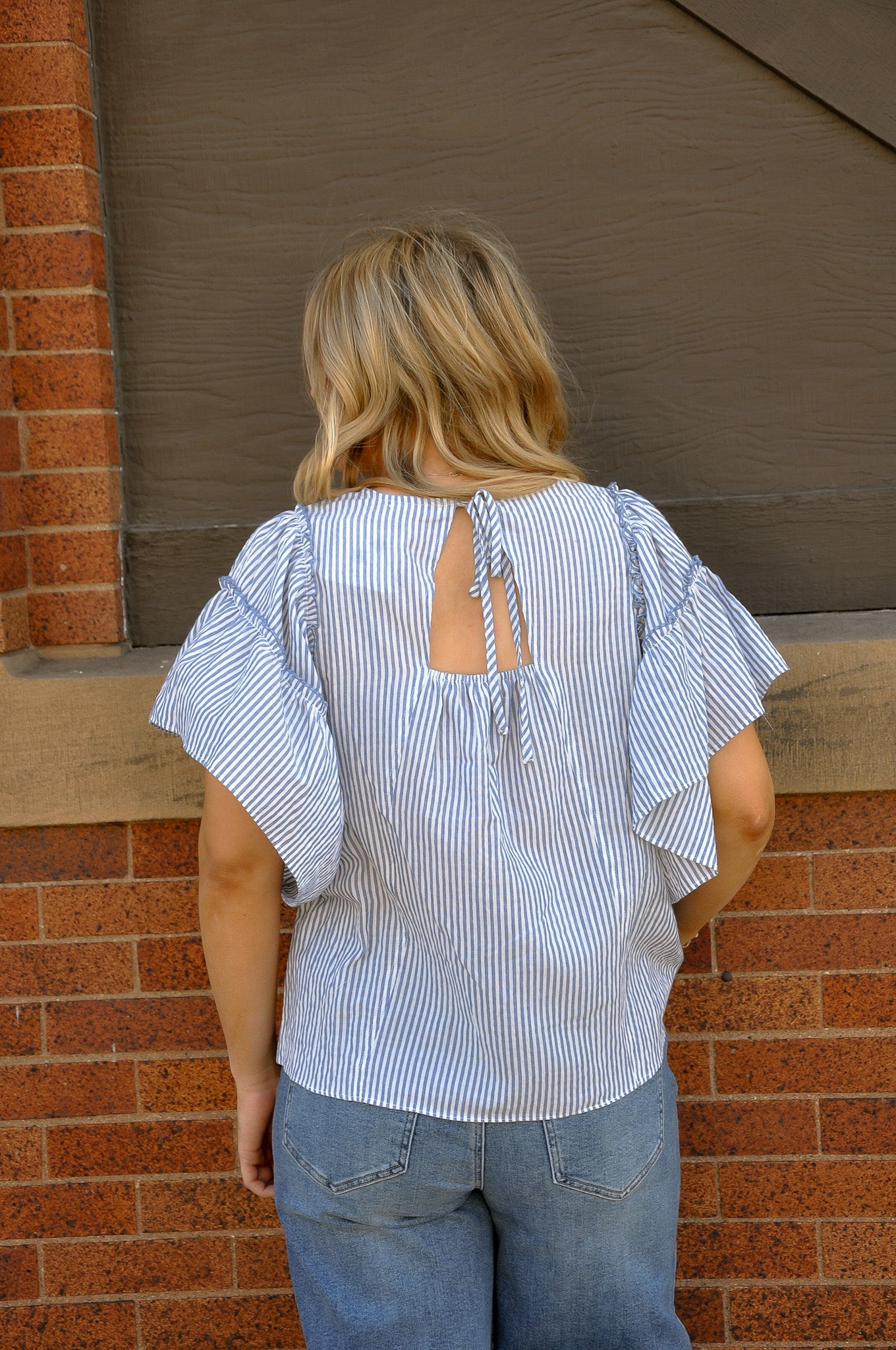 Coastal Riviera Ruffle Top
