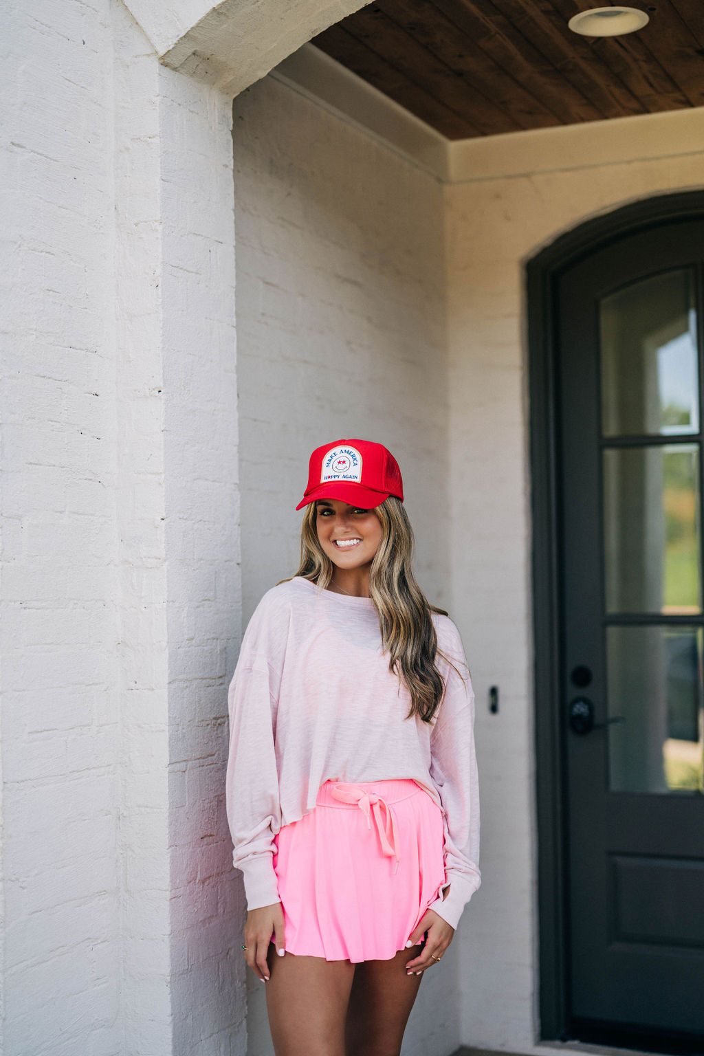 Make America Happy Again Trucker Hat - Red