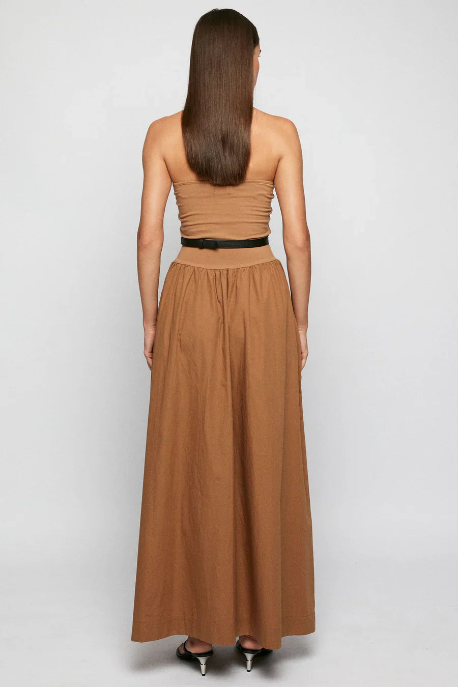 Split Bodice Belted Midi - Simply Taupe SWF