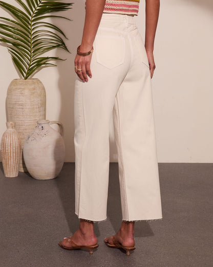 Elara High Waisted Wide Leg Jeans
