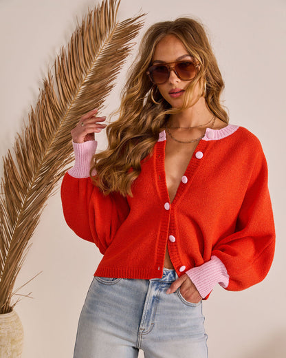 Comfort Archive Contrast Trim Cardigan