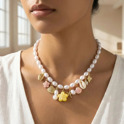 Mixed Sea Life Charm Necklace