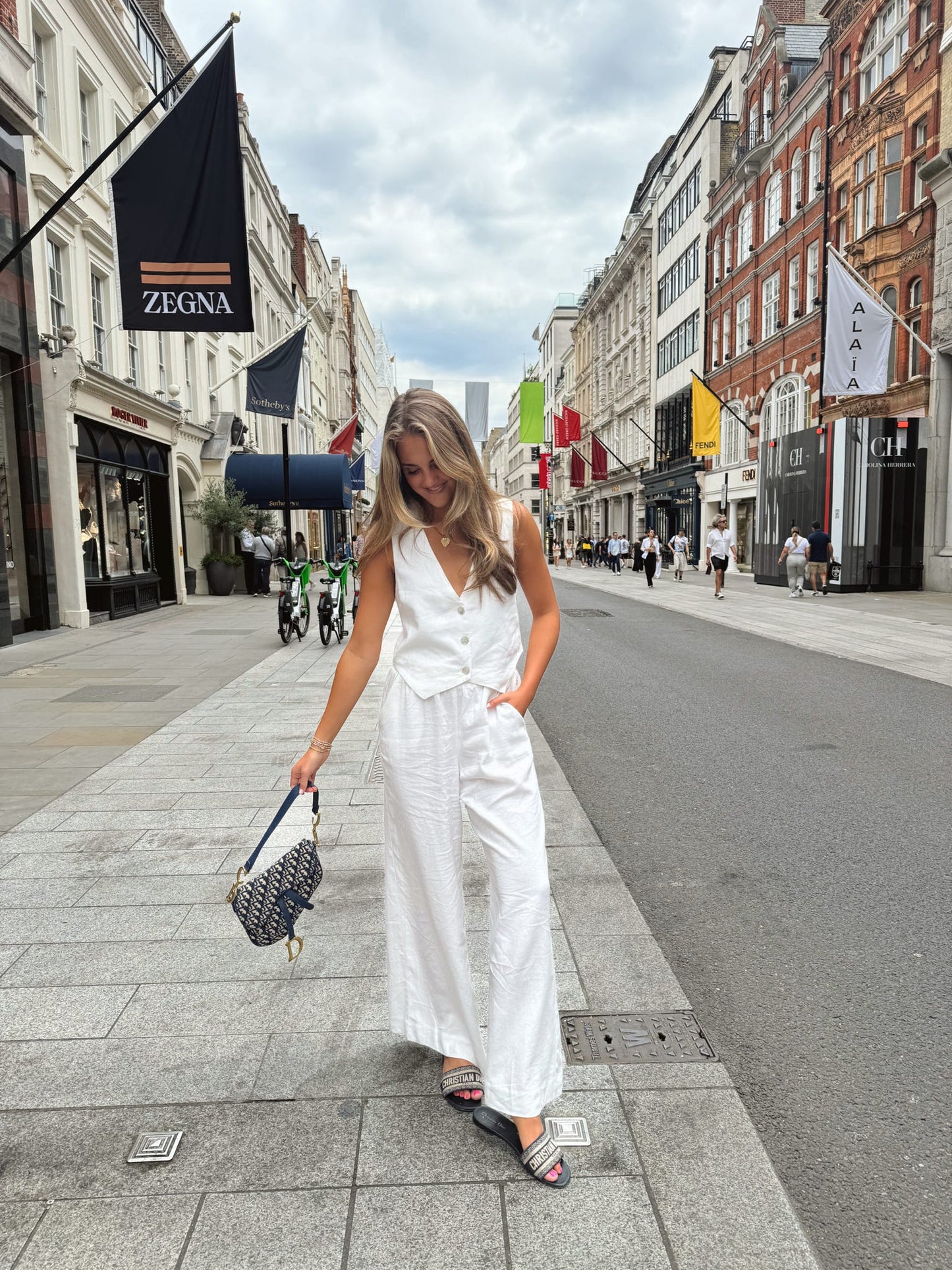 Vince Pants - White Linen