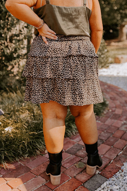 The Emily High Waist Tiered Mini Skirt Curves
