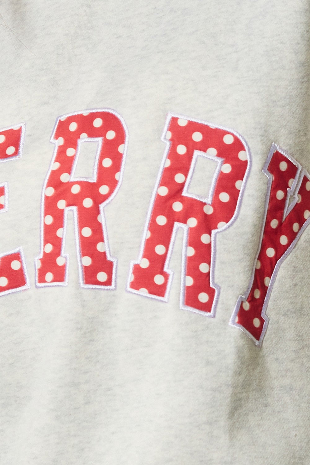 Appl Embr "MERRY" Varsity Mock Neck