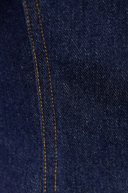Belt Detail Low Waist Denim Mini Skirt