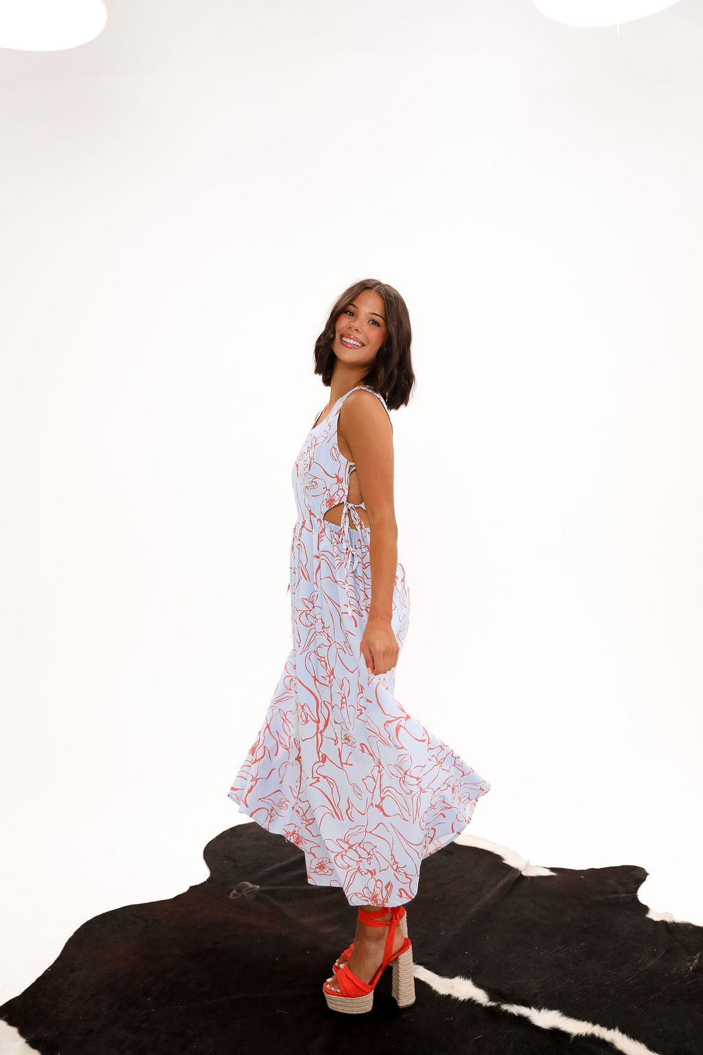 Santorini Dreams Maxi Dress - Blue