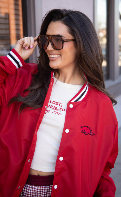 wooo pig sooie letterman jacket