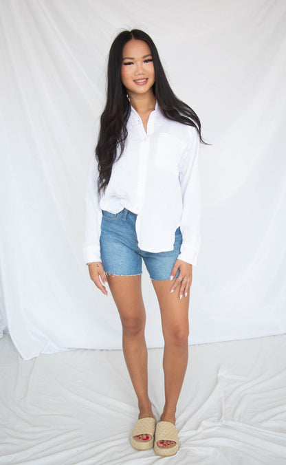 z supply: the perfect airy top - white