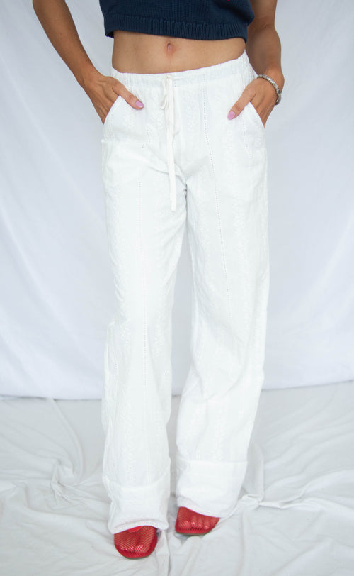 saving grace eyelet pants