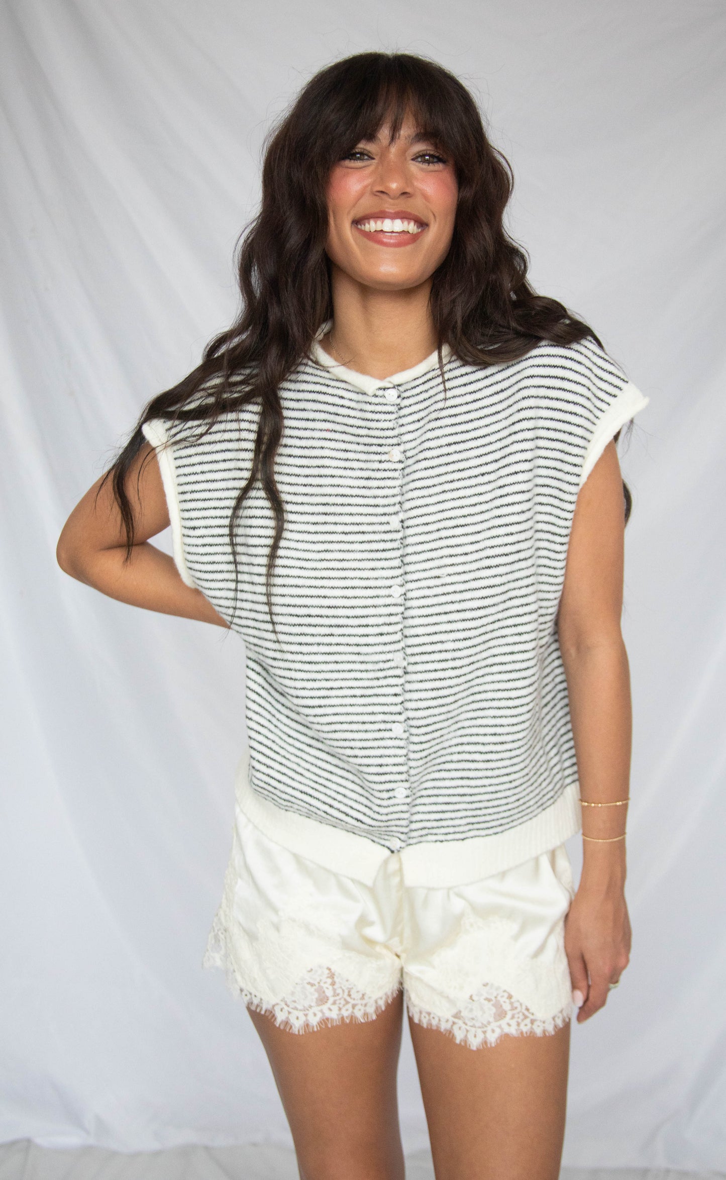 sweet dreams satin shorts - cream