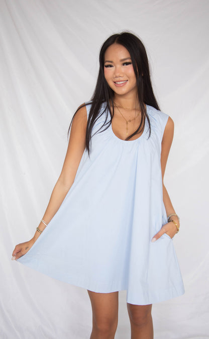 sweet memory mini dress - light blue