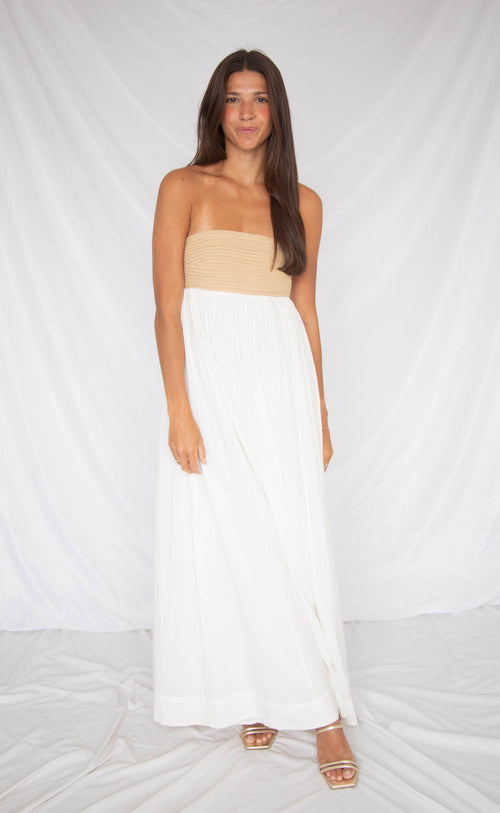 show me your mumu: dockside maxi dress - white