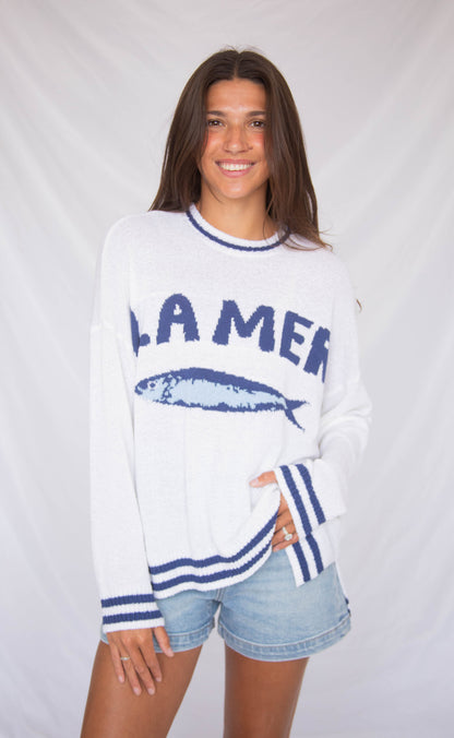 show me your mumu: settle in sweater - la mer