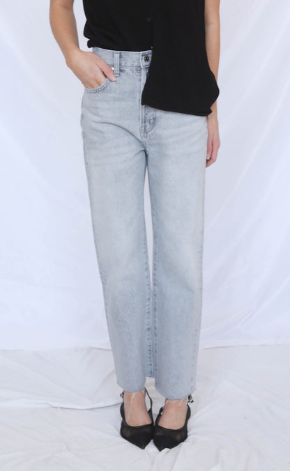 pistola: cassie crop high rise straight leg jean - enigma