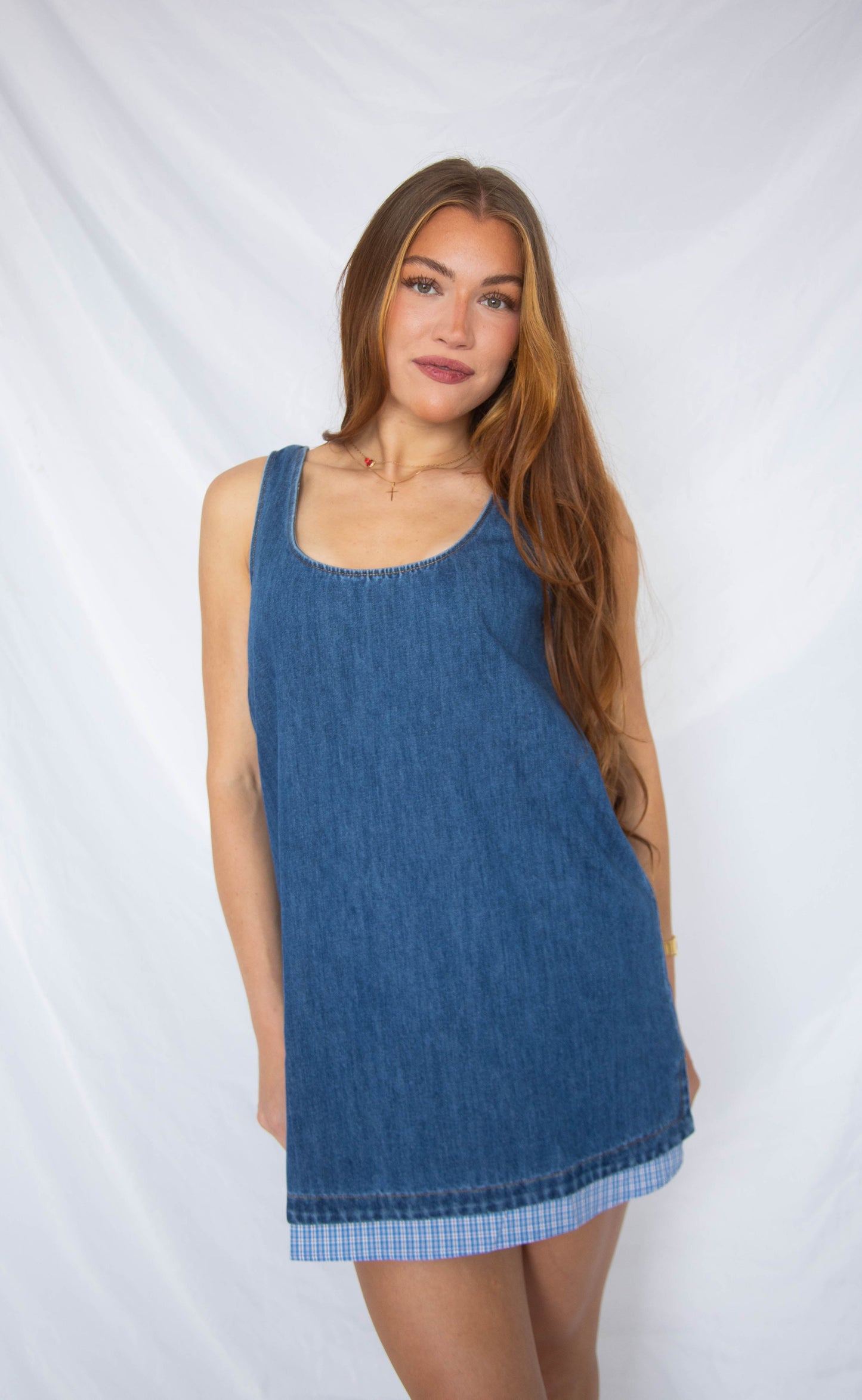 rodeo drive denim mini dress