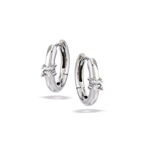 White Topaz Elegant Hoops