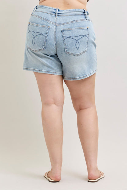 Curvy Foldover Waistband HW Slim Short