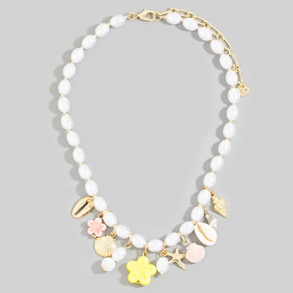 Mixed Sea Life Charm Necklace