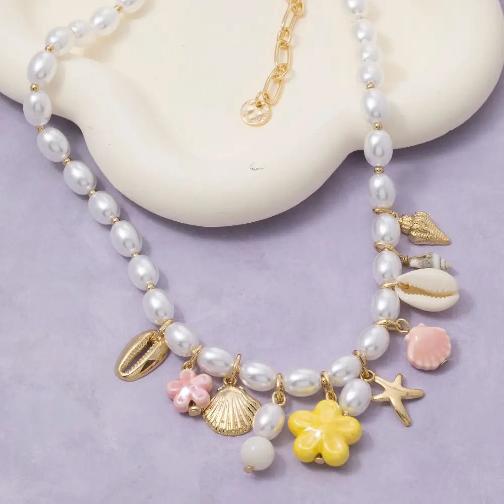 Mixed Sea Life Charm Necklace