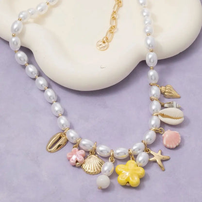 Mixed Sea Life Charm Necklace