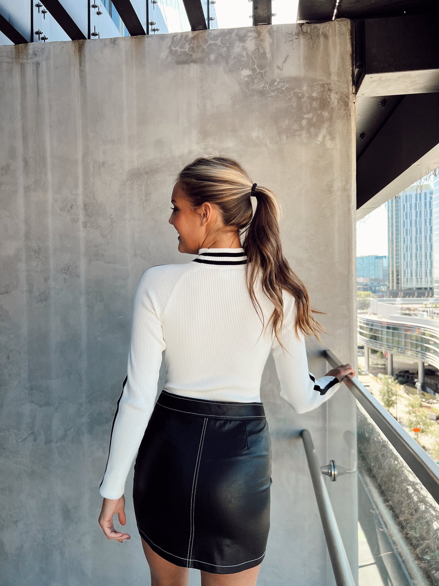 Runaway Leather Skirt - Black