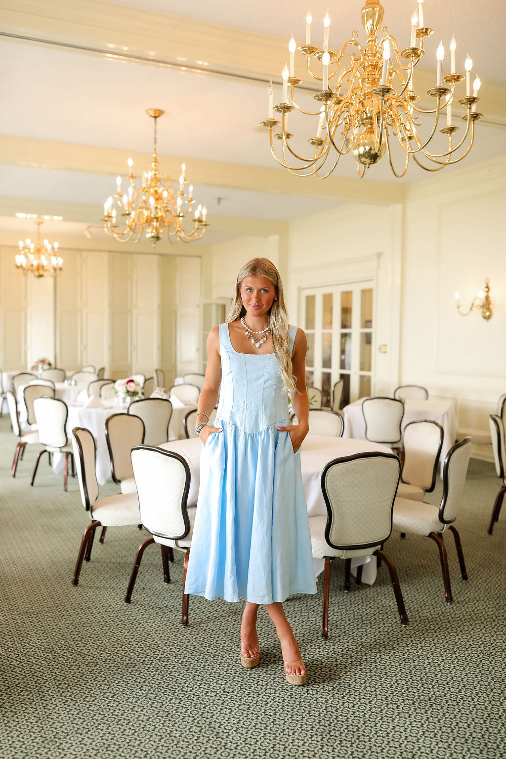 Thierry Midi Dress - Blue