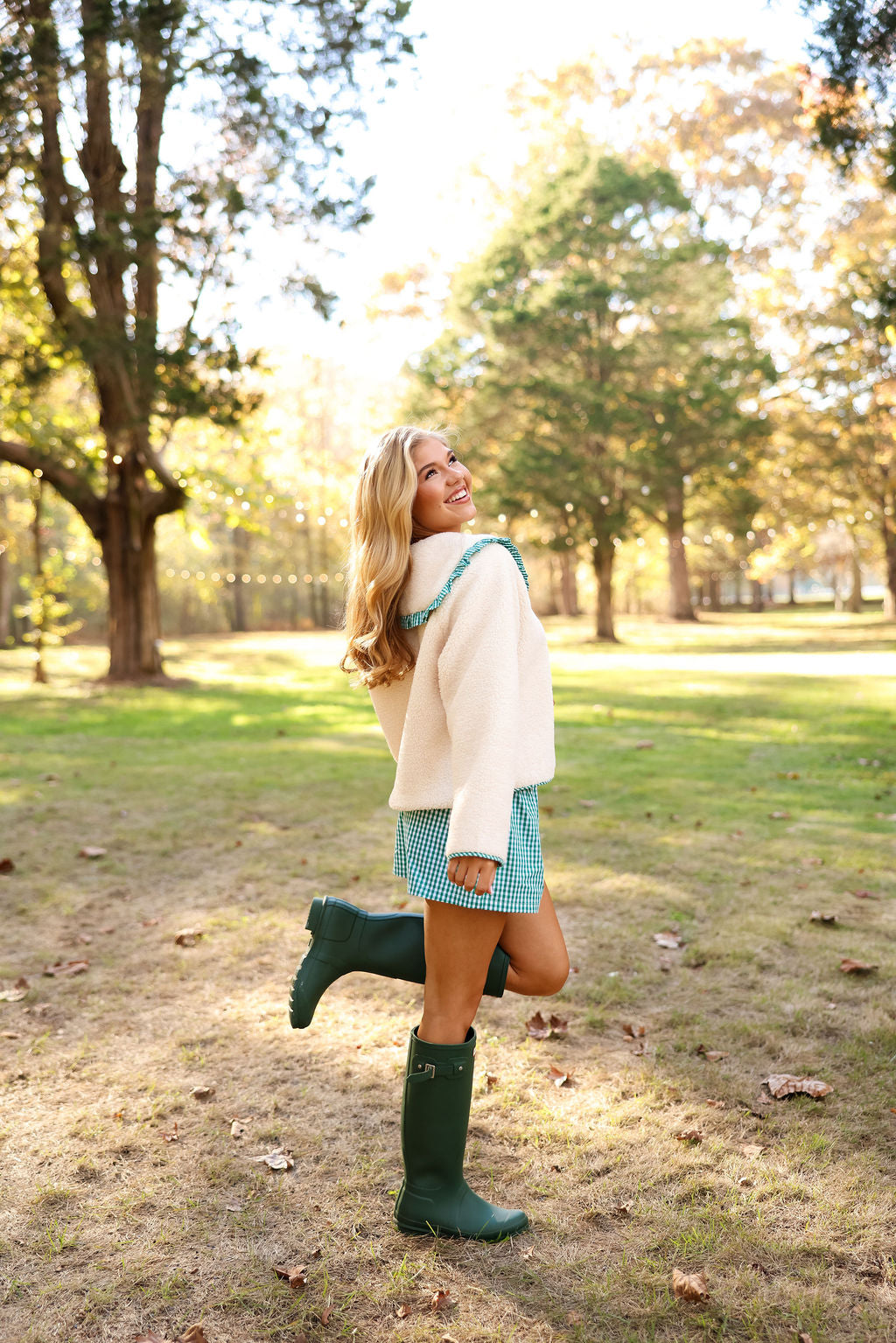 Pippa Jacket - Green Gingham