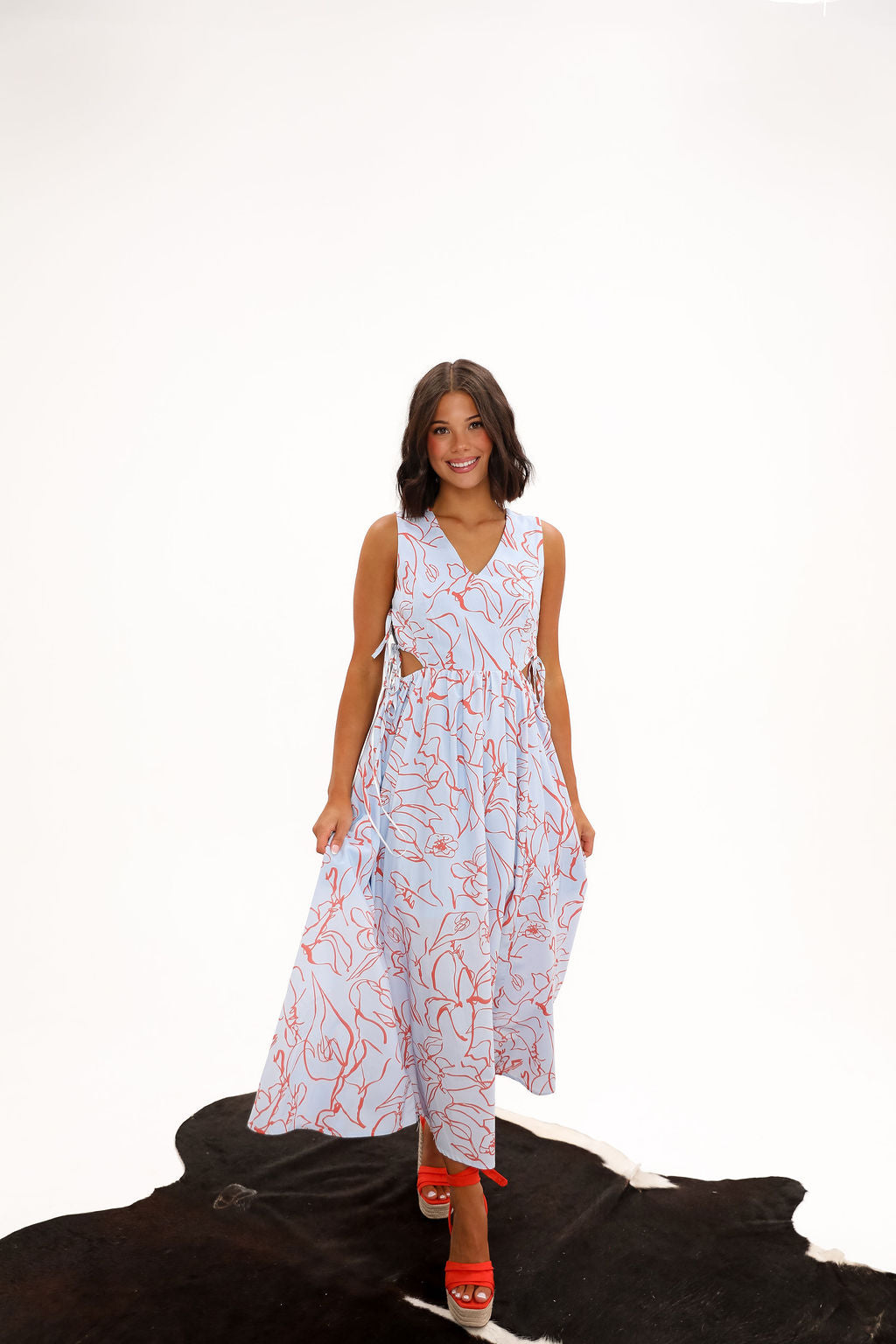 Santorini Dreams Maxi Dress - Blue