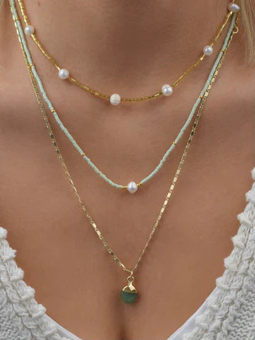 Out Of Office Necklace - Mint Green