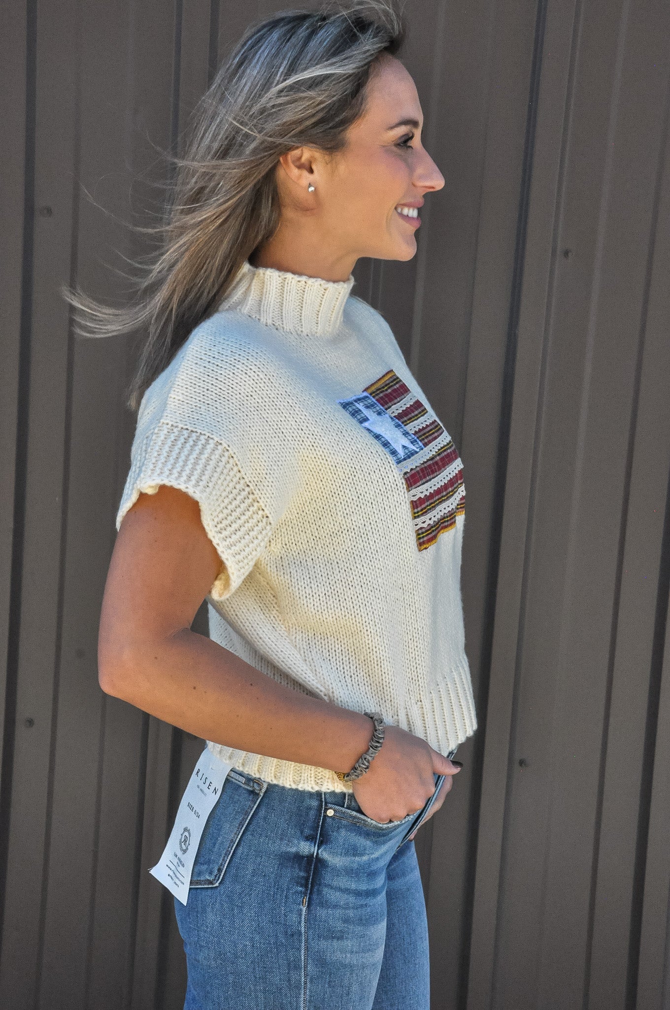 American Flag Patchwork Sweater