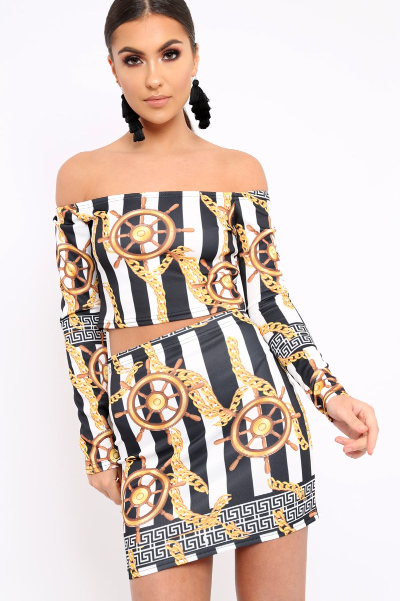 Black Chain Print Set - Adrie