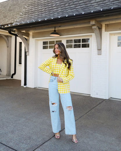 Tweed Jacket - Yellow Plaid