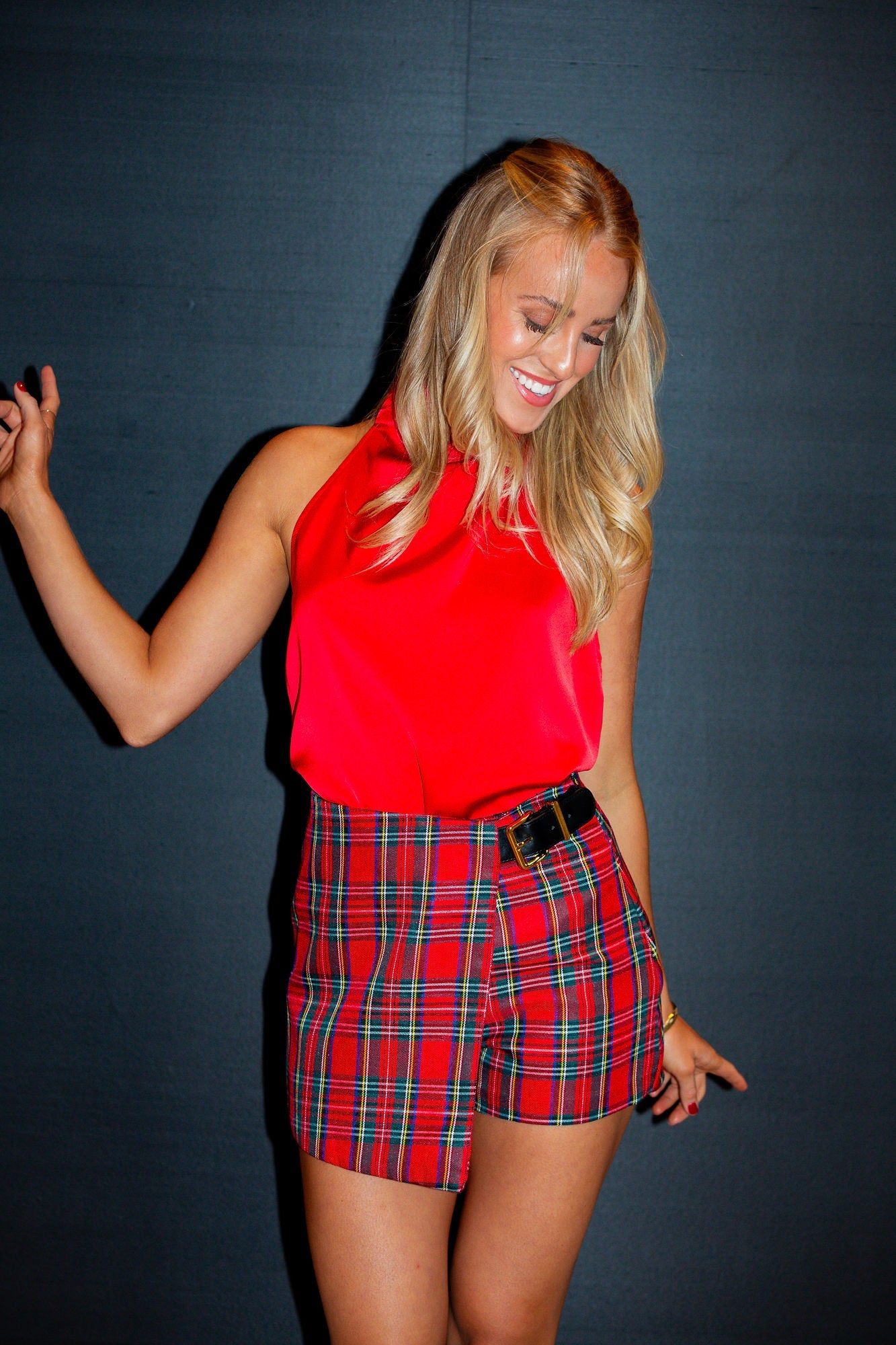 Tartan Skort - Red