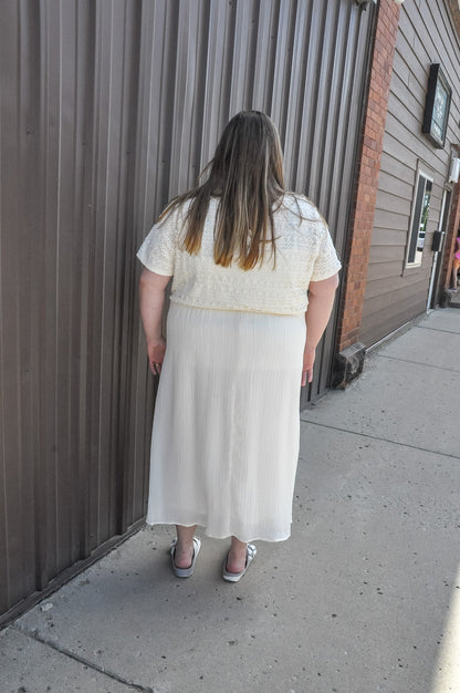 Curvy Crochet Mix Media Midi Dress
