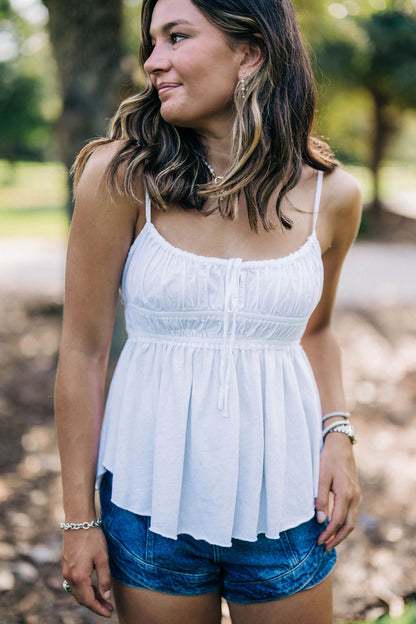 Scarlett Tank - Ivory FREE PEOPLE
