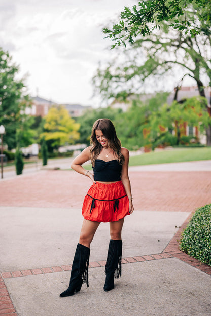 Sammie Mini Skirt - Red/Black