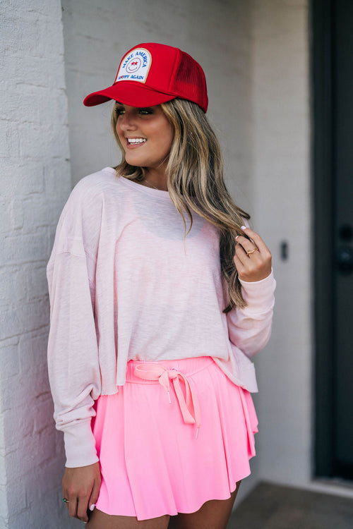 On Point Sporty Skort - Barbie Pink