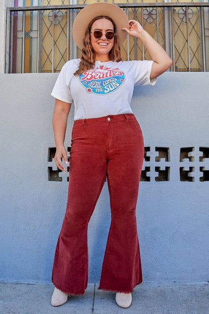 Women's Plus Corduroy Flare Pants