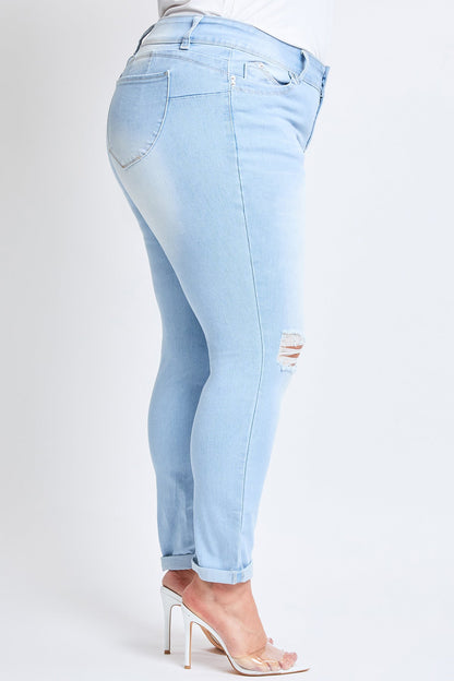 Women's Plus WannaBettaButt Cuffed Ankle Jeans
