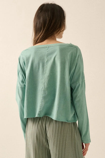 Climb High Cropped Long-Sleeve Graphic Tee