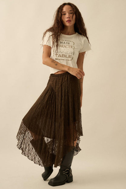 Main Character Cropped Graphic Baby Tee
