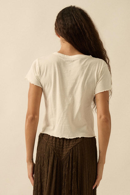 Main Character Cropped Graphic Baby Tee