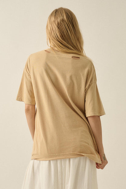 Starry Tiger Distressed Oversize Graphic Tee