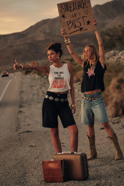 Too Hot to Handle Lettuce-Edge Graphic Tank Top