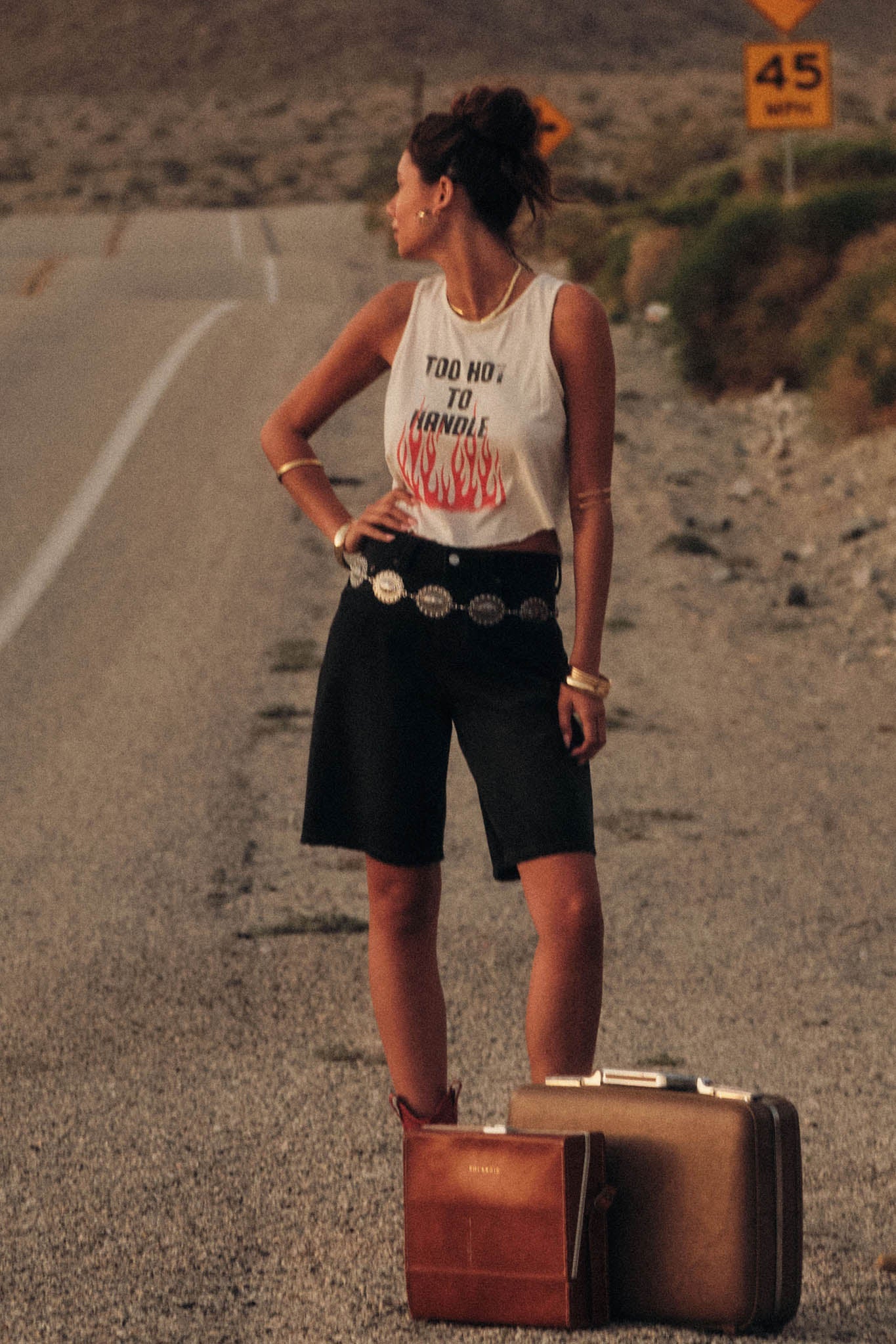 Too Hot to Handle Lettuce-Edge Graphic Tank Top